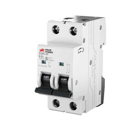 Автоматический выключатель ESM2-63/D40/2 (6kA), 40A, характеристика D, количество полюсов: 2P