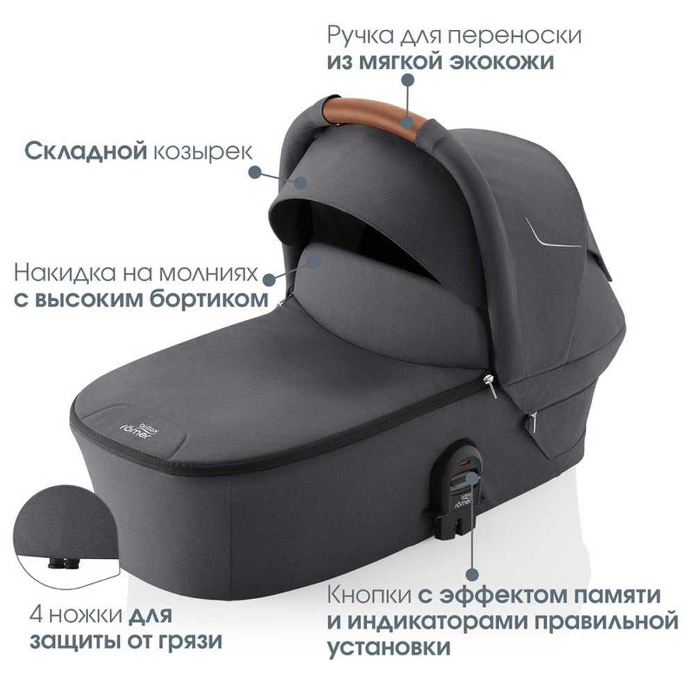 Коляска 3 в 1 Britax Roemer Smile 5Z и автокресло Baby-Safe PRO Style Carbon Black Midnight Grey