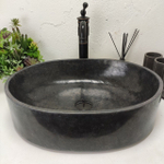 Раковина из мрамора Oval Black Tin Lip MO-61369 52*38*14