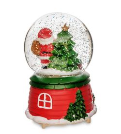 PM-64 Шар со снегом муз. с подсветкой «Привет от Санты»
