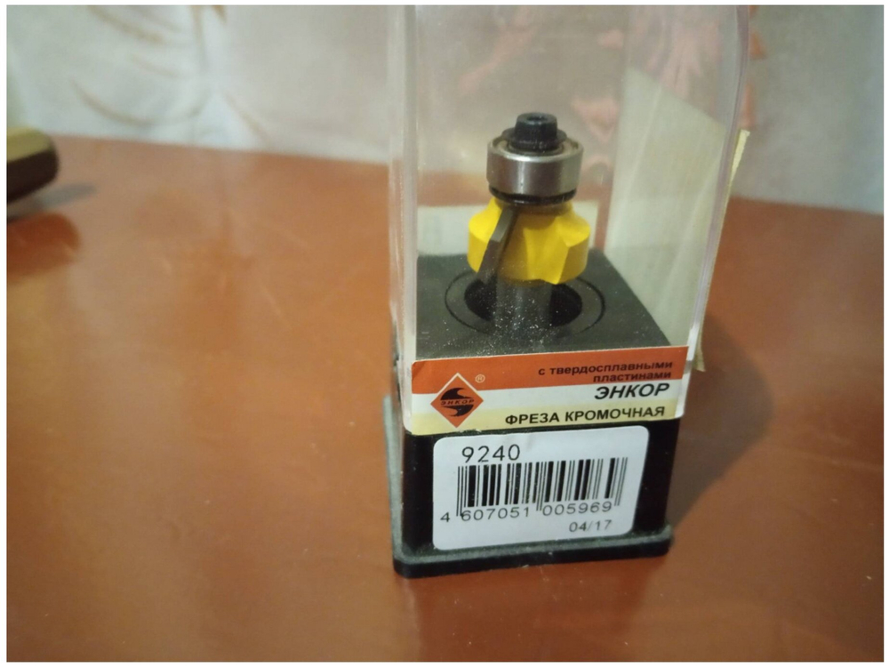 Фреза ЭНКОР кромочная калевочная 19*10мм R3.2мм хв.8мм (9240)