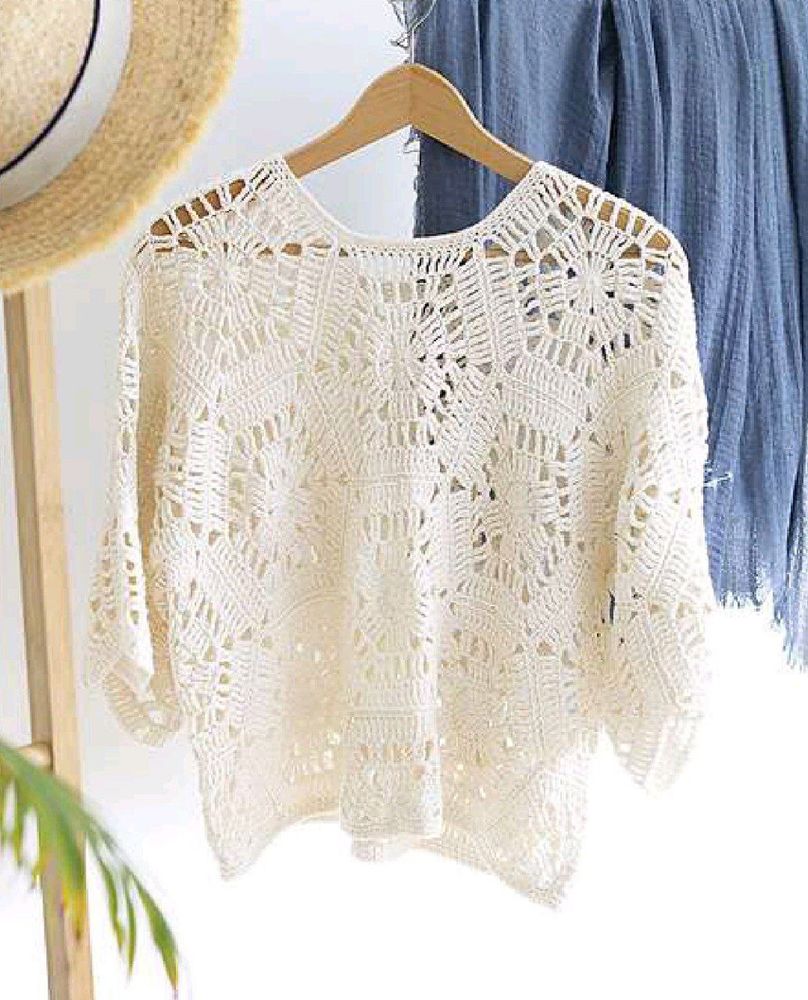 Топ крючком &quot;Hexi Lace&quot;
