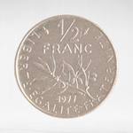 France, ½ Franc 1977 - Signature "O. Roty", VF