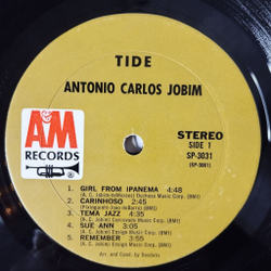 Винтажная виниловая пластинка LP Antonio Carlos Jobim Tide (USA 1970)