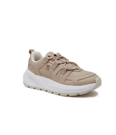 Кожаные кроссовки Tommy Hilfiger - коричневый(FW0FW07340)