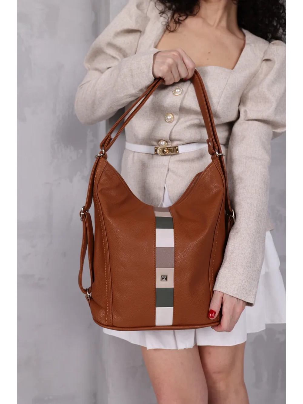 Сумка рюкзак большая через плечо трансформер