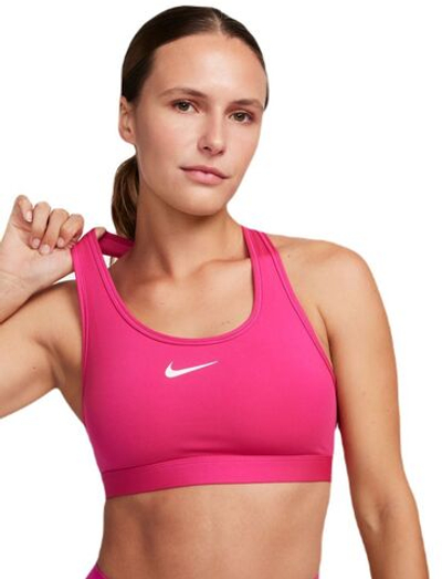 ТОП теннисный Nike Swoosh Medium Support Non-Padded Sports Bra - fireberry/white