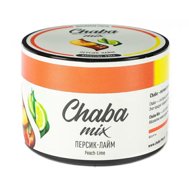 Бестабачная смесь Chaba mix Nicotine Free - Peach Lime 50 г