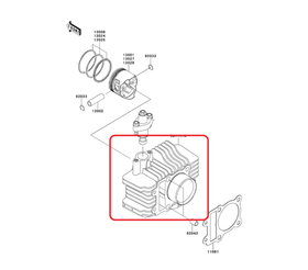 98111-1083. CYLINDER-COMP-ENGINE. Kawasaki KLX110