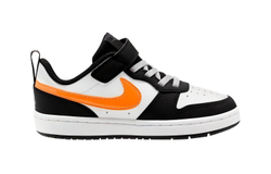 Детские кроссовки Nike Court Borough Low 2 'White Black Orange' BQ5451-115