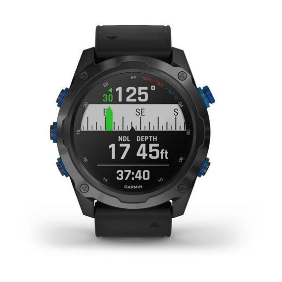 Комплект Garmin DESCENT MK2I, титановые с DLC-покрытием и черным ремешком + датчик Descent T1