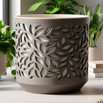 Кашпо Leaves 8л, мокачино/пудра