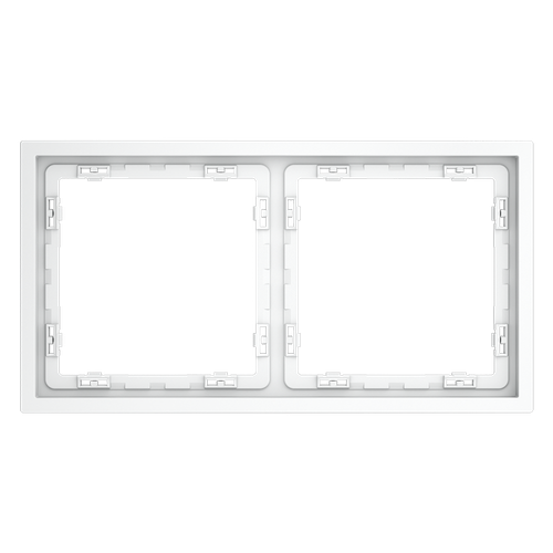 Рамка пластиковая VOLTUM S70 на 2 поста, (белый матовый)