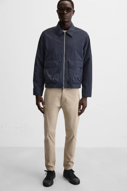 ZARA БРЮКИ ЧИНОС SKINNY FIT, БЕЖЕВЫЙ