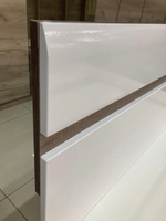 Кровать с подъемным мех Ультра белый/белый глянец 1400