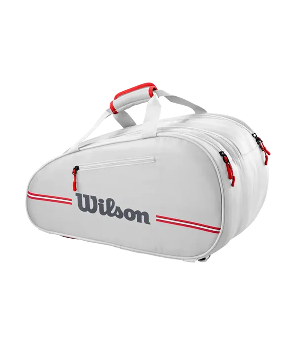Сумка для падел Wilson Team Padel White 2025, вместительная и прочная