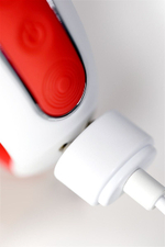 Красный вибратор Satisfyer Vibes Power Flower с лепестками - 18,8 см.