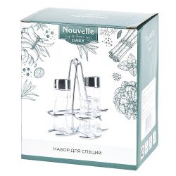 Набор для специй 3 пр. (солонка, перечница, баночка для зубочисток)