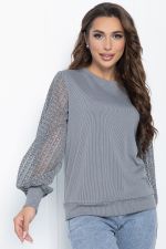 Блуза Арабелла (серая) Б11056 LT Collection (Акция)