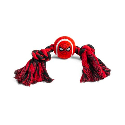 Игрушка "Грейфер" (Человек-паук мяч и 2 узла) (мяч 7 см и веревка 31 см) - для собак (Triol Marvel)