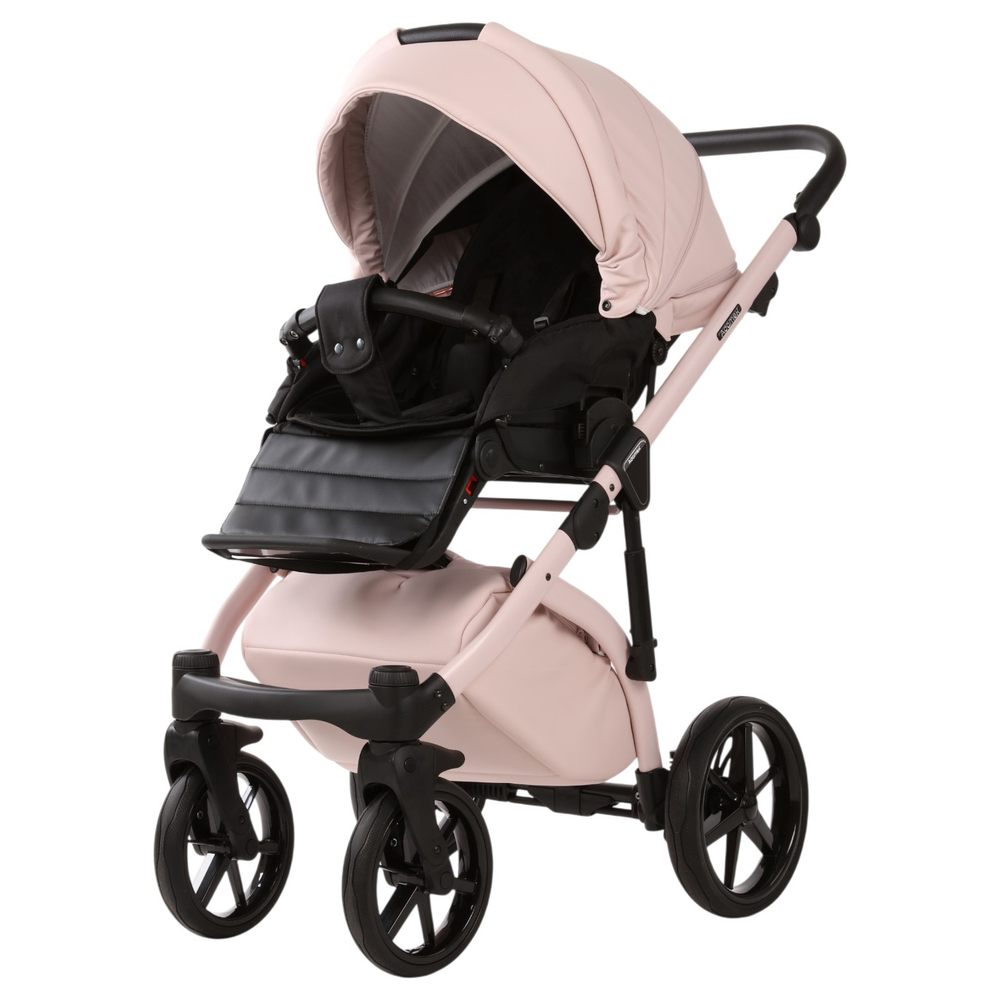 Детская универсальная коляска Adamex PRO Natura - CN-2-Rose (Светло-розовая экокожа)
