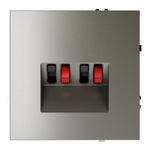 Розетка акустическая встраиваемая VOLTUM S70 4-местная, (шелк)