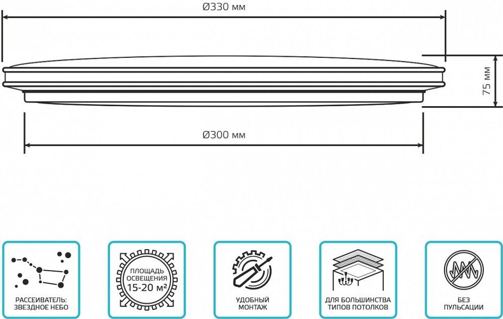Накладной светильник Gauss Basic Space Line НПС 995440224