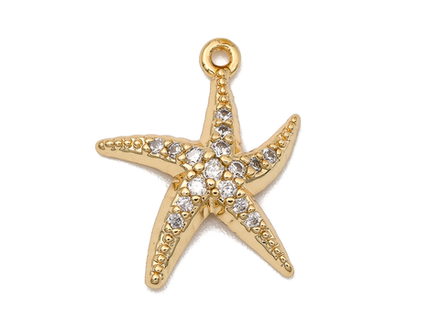 Подвеска "Морская Звезда" 16мм со стразами