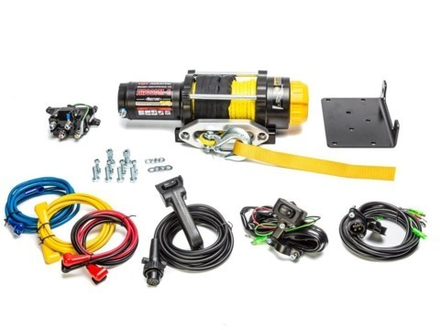 ЛЕБЕДКА ЛПЭ20М-С "МУСТАНГ" ЭЛЕКТРИЧЕСКАЯ 12В С СИНТЕТИЧЕСКИМ ТРОСОМ