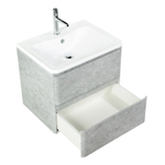 Тумба подвесная с раковиной BelBagno ALBANO-600-2C-SO-CVG Cemento Verona Grigio, раковина BB600/455-LV-MR-ALR