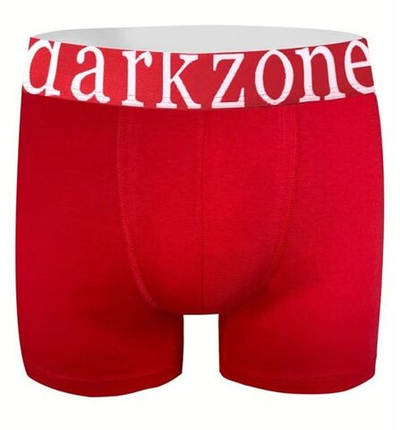 Красные хлопковые трусы-боксеры с надписью на резинке крупными буквами (Размер: XXL) (Цвет: красный)