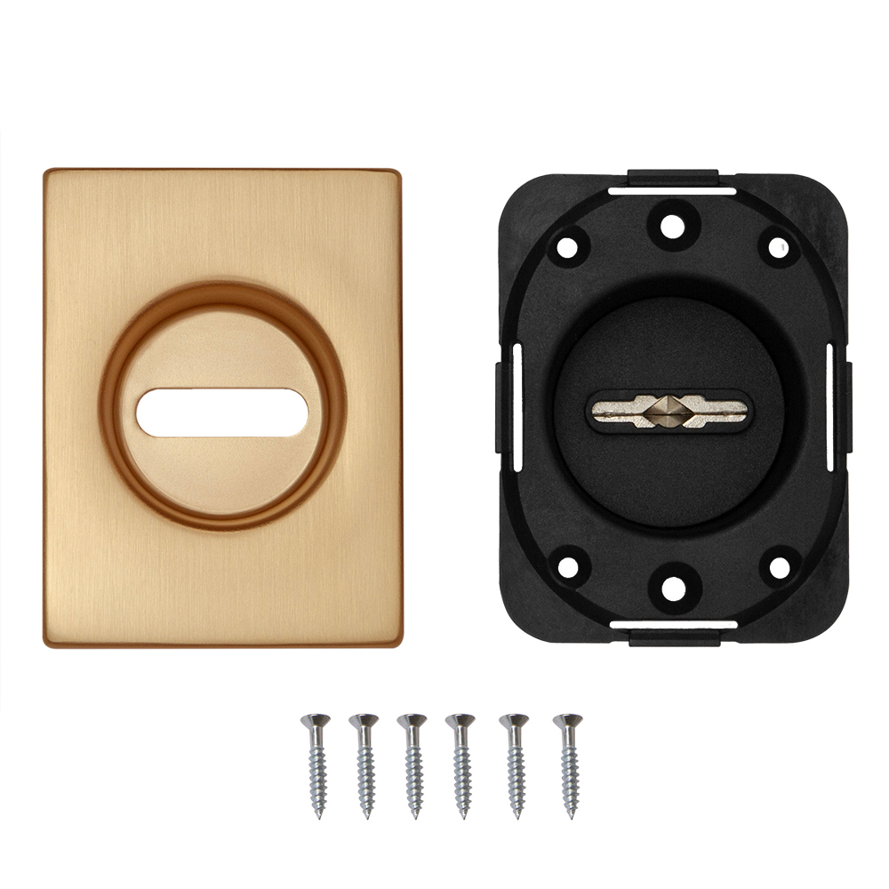 Накладка на сувальдный замок ESC.S-auto.RL/U/K.477 SSG-39 сатинированное золото