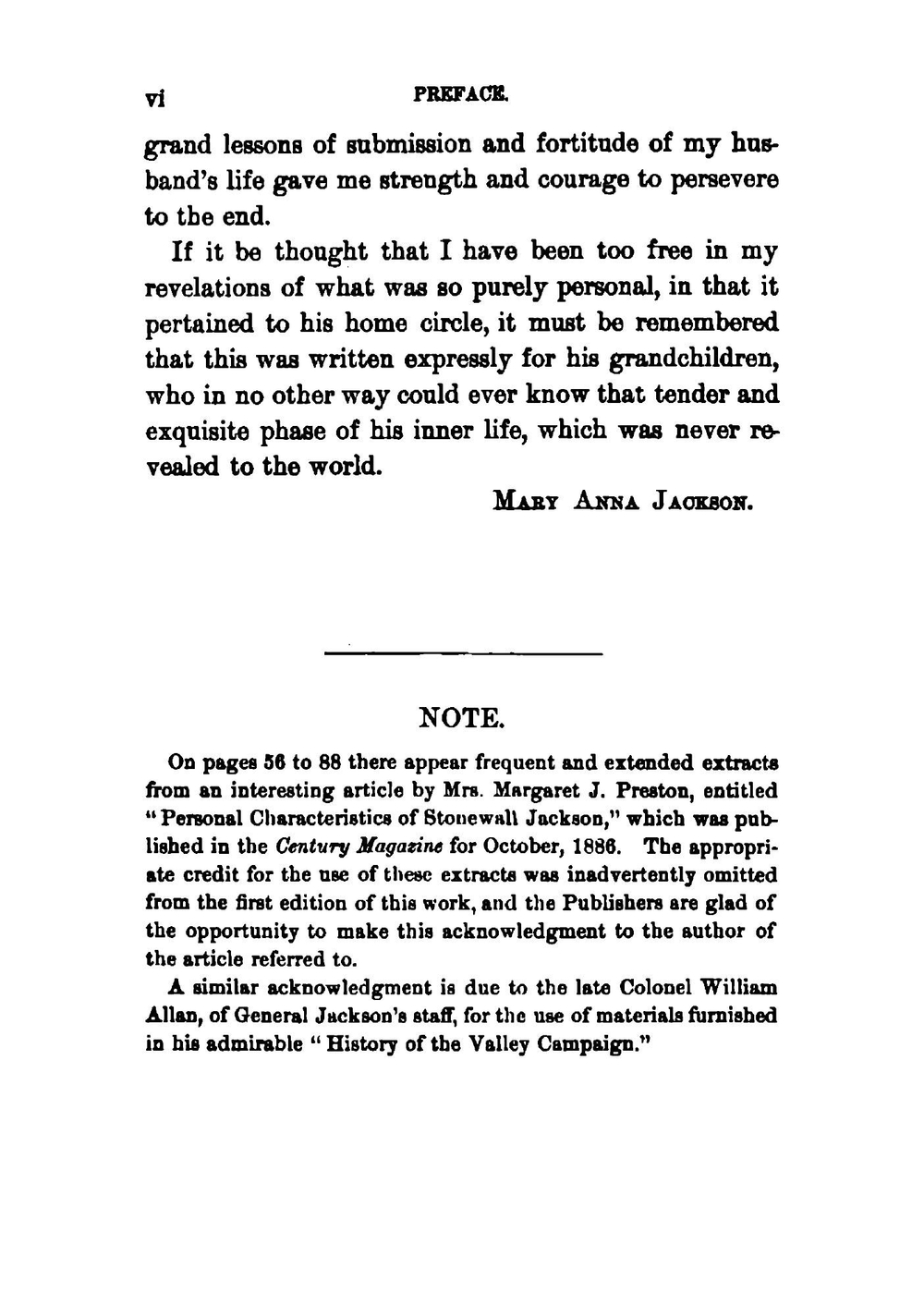 Memoirs of Stonewall Jackson by His Widow, Mary Anna Jackson | Jackson Mary Anna