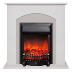 Каминокомплект Real Flame Hanna WT с очагом Fobos Lux Black (без пульта)