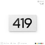 Номер на дверь 419, табличка на дверь для офиса, квартиры, кабинета, аудитории, склада, белая 120х70 мм, Айдентика Технолоджи