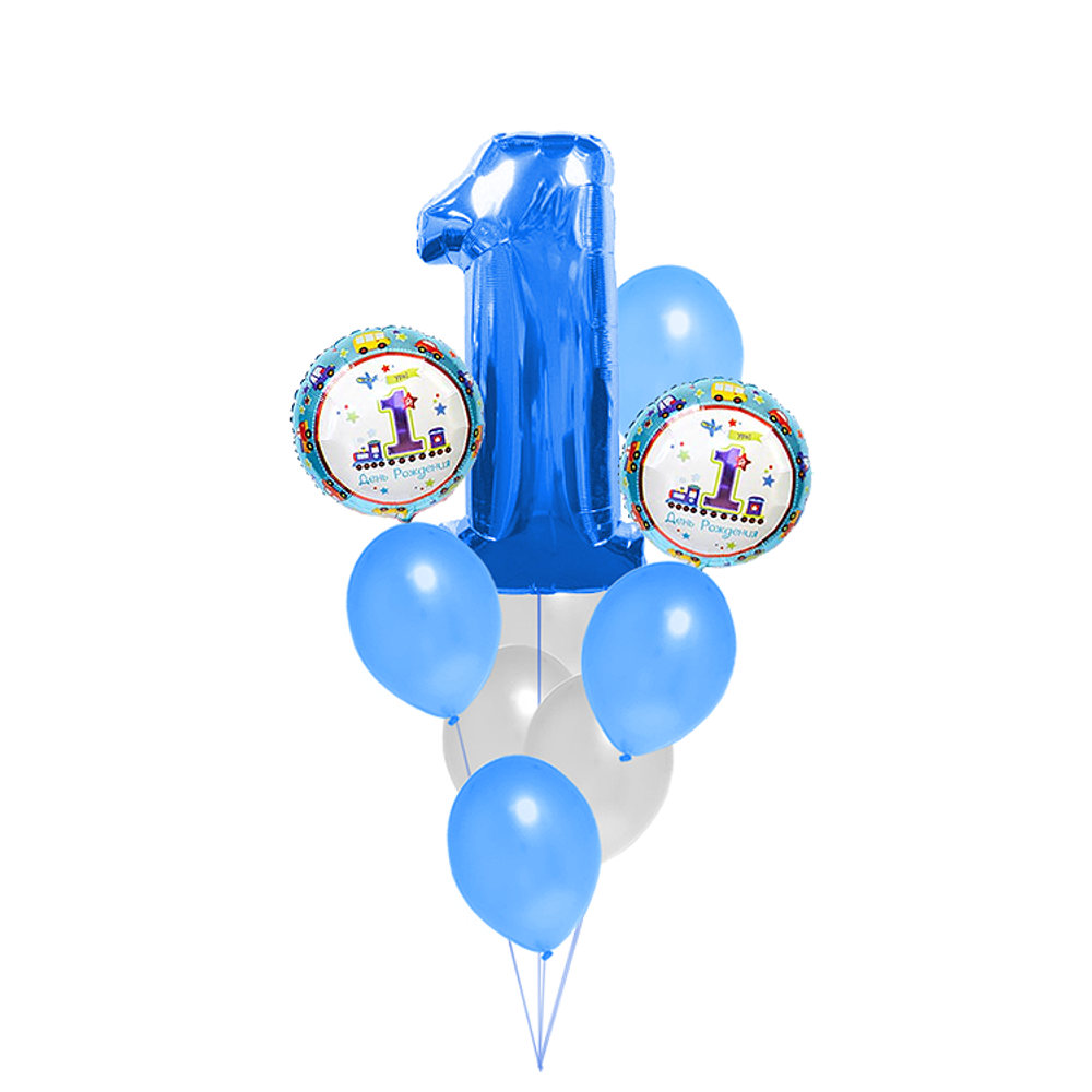 Воздушные шары "1 Годик" для мальчика