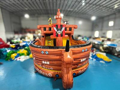 Коммерческий надувной батут «Пиратский корабль 3» 9*5*5 м