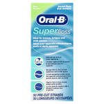 Oral-B, Super Floss ™, мята, 50 предварительно нарезанных нитей