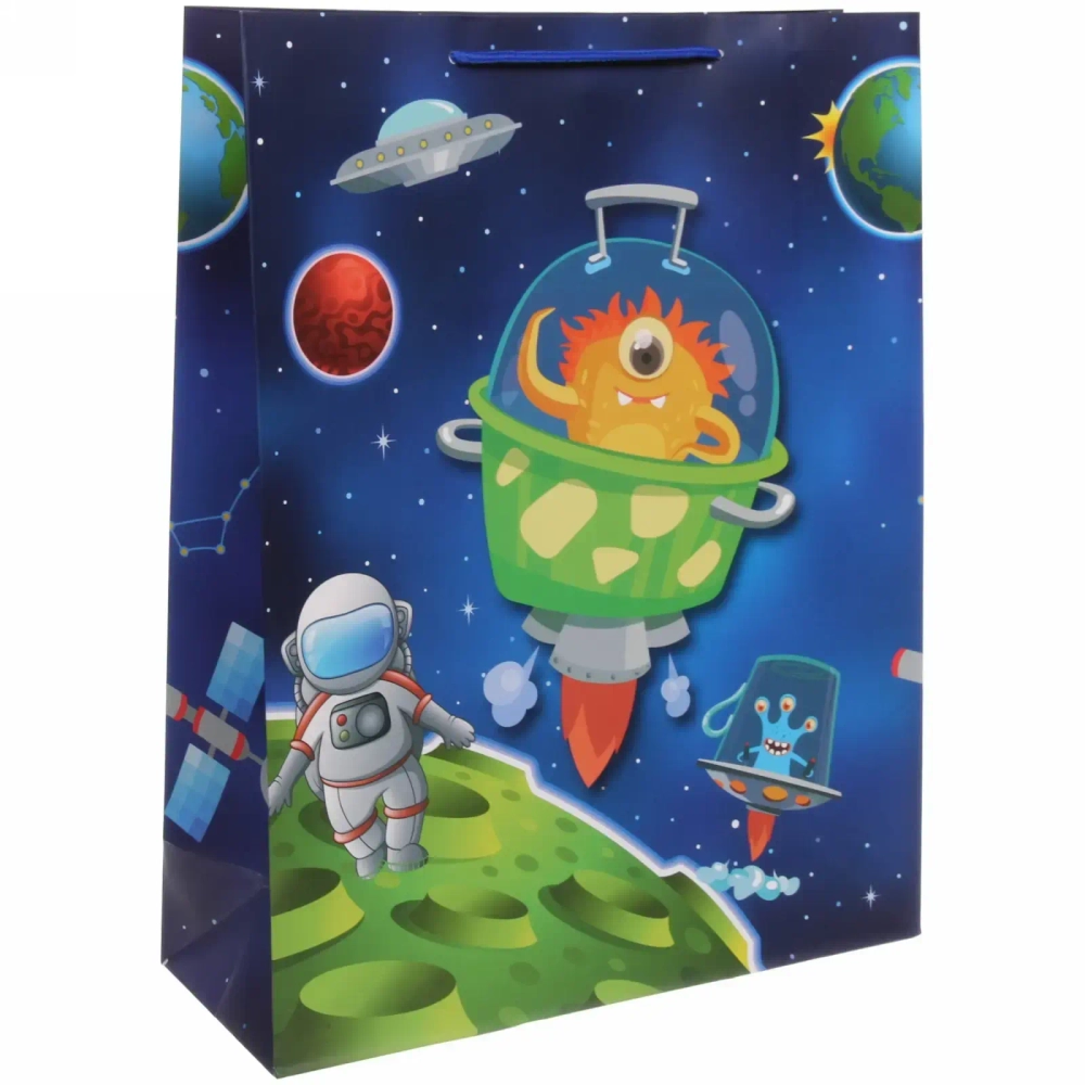 Пакет подарочный «Космос» 31*40*12 см