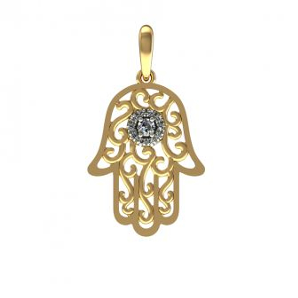 Подвеска из золота с фианитами