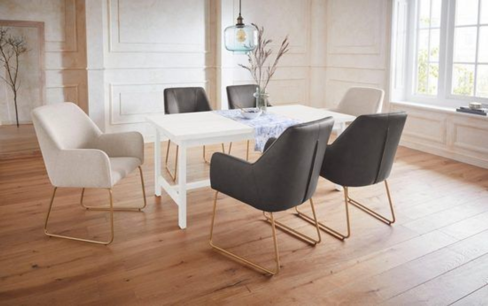 Обеденный стол 180х90х74 Таула из массива дуба, белый