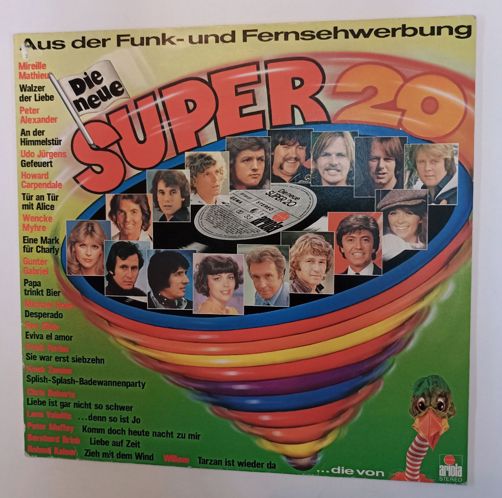 Винтажная виниловая пластинка LP Сборник Die Neue Super 20 (Австрия 1977)