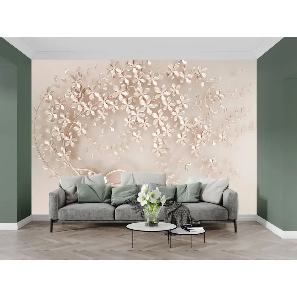 Фотообои 400х270 см винил на флизелине "Дерево 3D", Арт. 14-670, фактура Крошка, плотность 230 г/м2