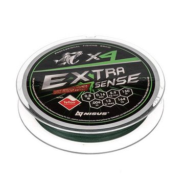 Шнур Extrasense X4 PE Green 150m 0.8/13LB 0.16mm (N-ES-X4-0.8/13LB) NISUS