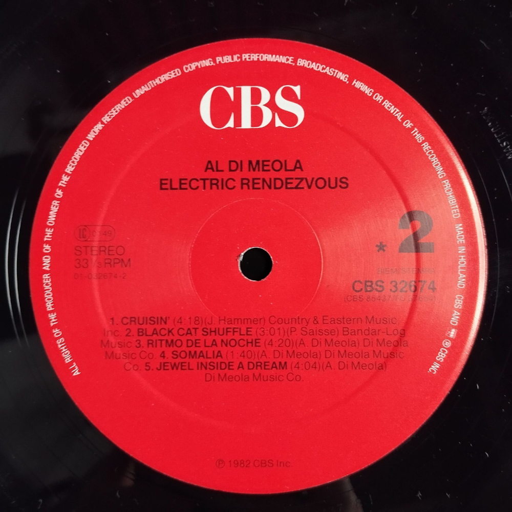 Винтажная виниловая пластинка LP Al Di Meola Electric Rendezvous (Holland 1986)