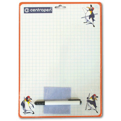 Доска маркерная двусторонняя А4 1 маркер + салфетка ЦЕНТРОПЕН (7779)