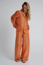 Брюки в пижамном стиле из шелка Стелла Маккартни оранжевый
