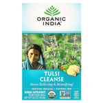 Organic India, Очищающий чай с тулси, без кофеина, 18 пакетиков, 28,8 г (1,02 унции)