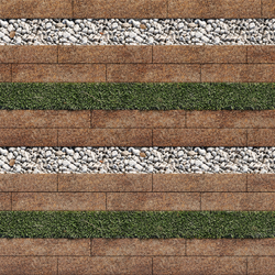 Тротуарная плитка ГАЗОННАЯ РЕШЕТКА - Листопад гранит Клен