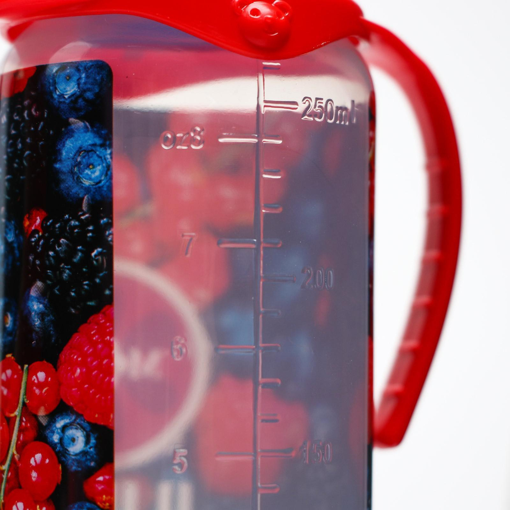 5399487 Бутылочка для кормления «Ягодный морс» 250 мл цилиндр, с ручками